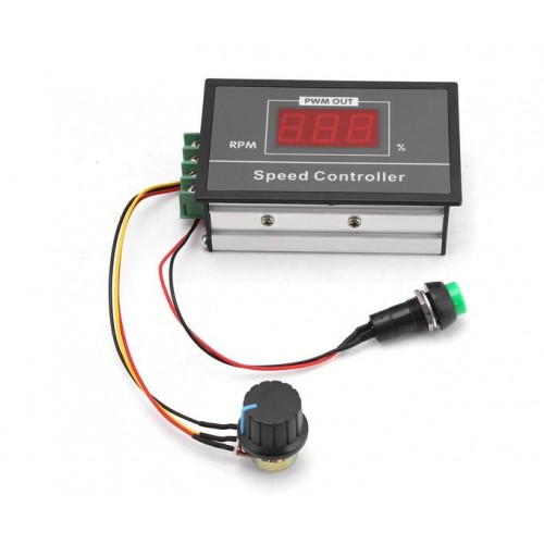 Adjustable 6-60V 30A PWM DC Motor Speed Controller with Digital Display and Start Stop Switch - product image