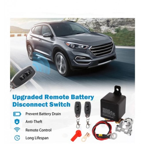 Remote Battery Disconnect Switch, Remote Switch for Truck Car Switch Anti Theft, 12V 200A Remote Control Battery Switch - product image