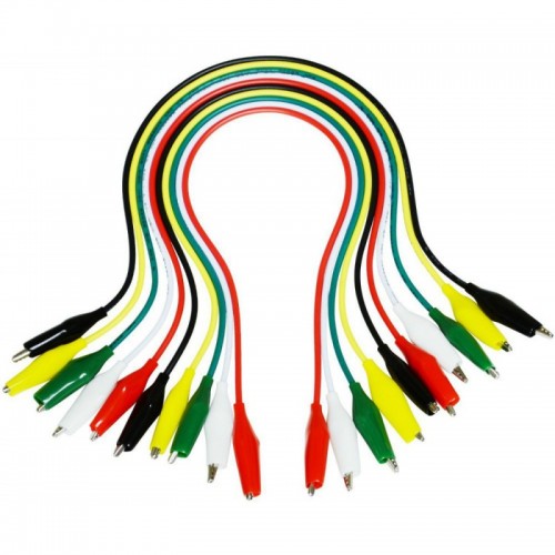 Double-ended 50cm Cable Crocodile Clips - product image