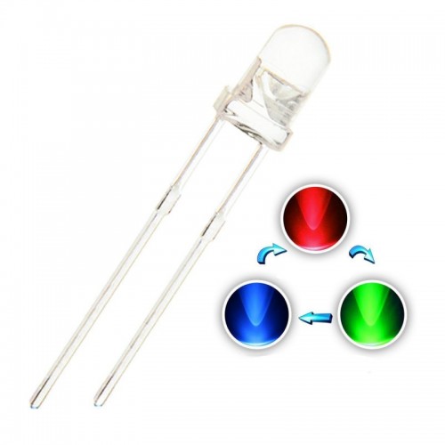 RGB 2 Pin LED 5mm Pack of 5 Price in Bangladesh - product image