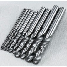 Industrial Grade 10-Piece Solid Carbide Drill Bit Set 1mm-10mm 2-Flute Stub Twist YG6X Tungsten