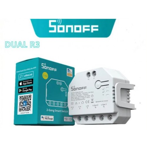 Sonoff Dual R3 Dual Smart WiFi Switch Relay Two Way Power Control Metering Smart Switch - product image