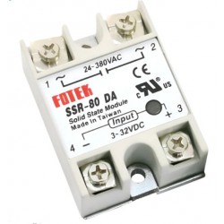 SSR-80DA Solid State Relay DC to AC (Input 3-32V DC Output 24-380V AC)