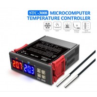 STC-3008 Dual Digital Temperature Controller Two Relay Output Thermoregulator Thermostate Heater Cooler