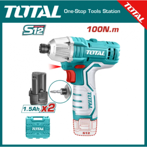 TOTAL TIRLI1201 Lithium-Ion Impact Driver Cordless with 2 pcs Combo Kit - product image
