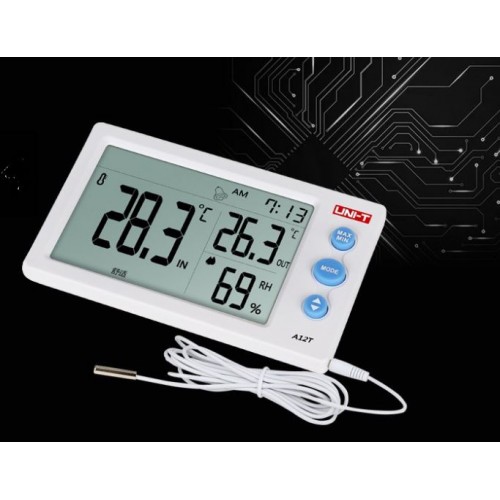 UNI-T UTA12T Digital LCD Indoor-Outdoor Temperature Humidity Meter - product image