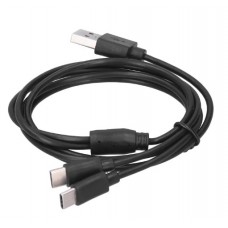 USB To Type?C Cable Dual Port Power Cord 2 In 1 Multi Charging For