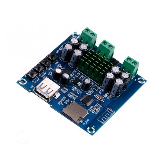 XH-M422 DC12-24V TPA3116D2 50W+50W Amplifier Board Bluetooth U disk TF Card Player Integrated Circuits - product image