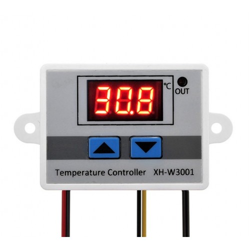 DC 12V XH-W3001 W3001 10A 12V 120W Digital Temperature Controller Display Thermostat Control Sensors Switches &amp; Waterproof 10K NTC Probe - product image